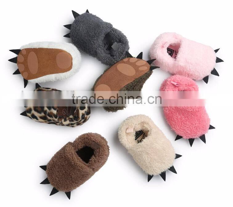 Cute paw design warm shoes for baby, little paw baby shoes