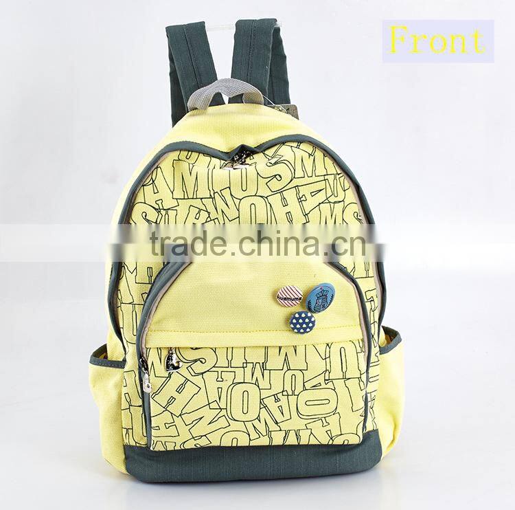 Fashion Canvas backpack, Travel bag, Computer bag, Girl's bag