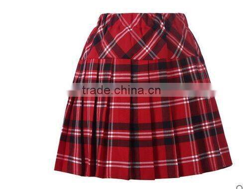 2016 winter woolen polyester school uniform skirt