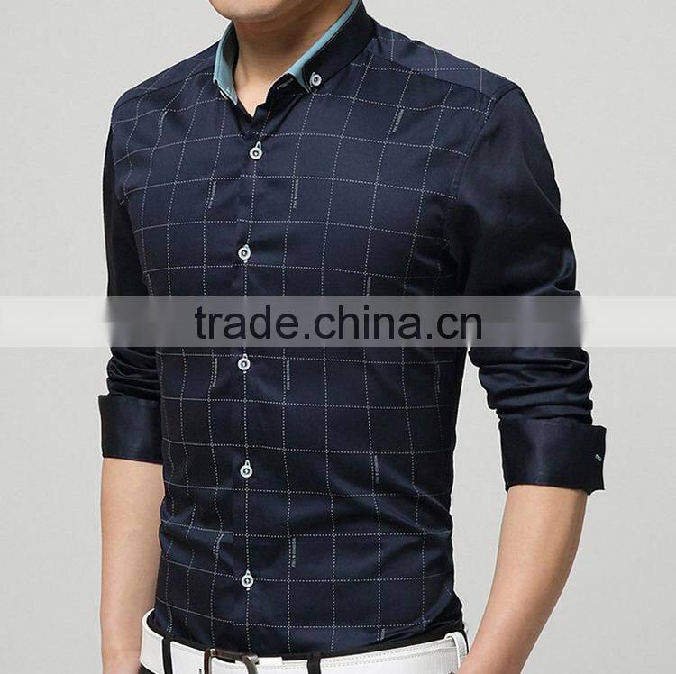 New Check Mens Dress Shirt