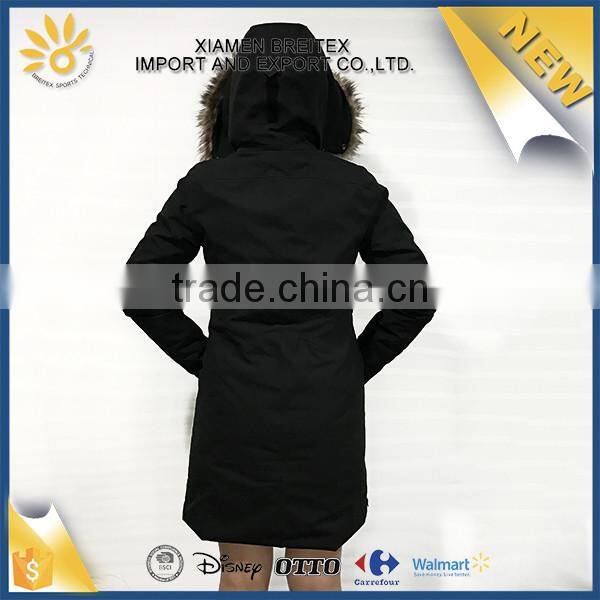Best quality custom modern cheap warm lady parka fur jacket