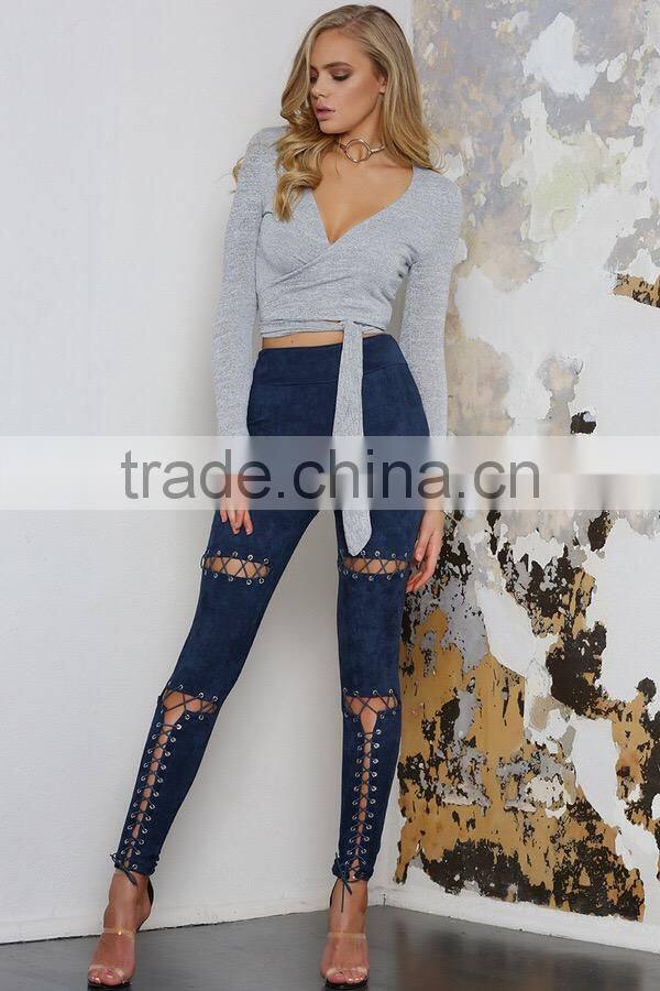 2017 Latest Sexy straps leggings pants for women