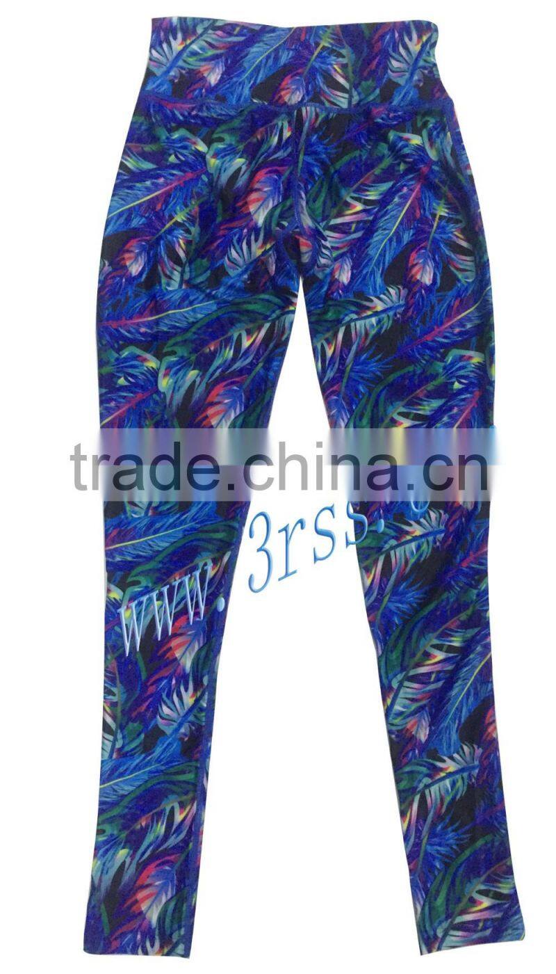 High Quality Sublimation Allover Printed Yoga Sports Wear Custom Legging for for ladies