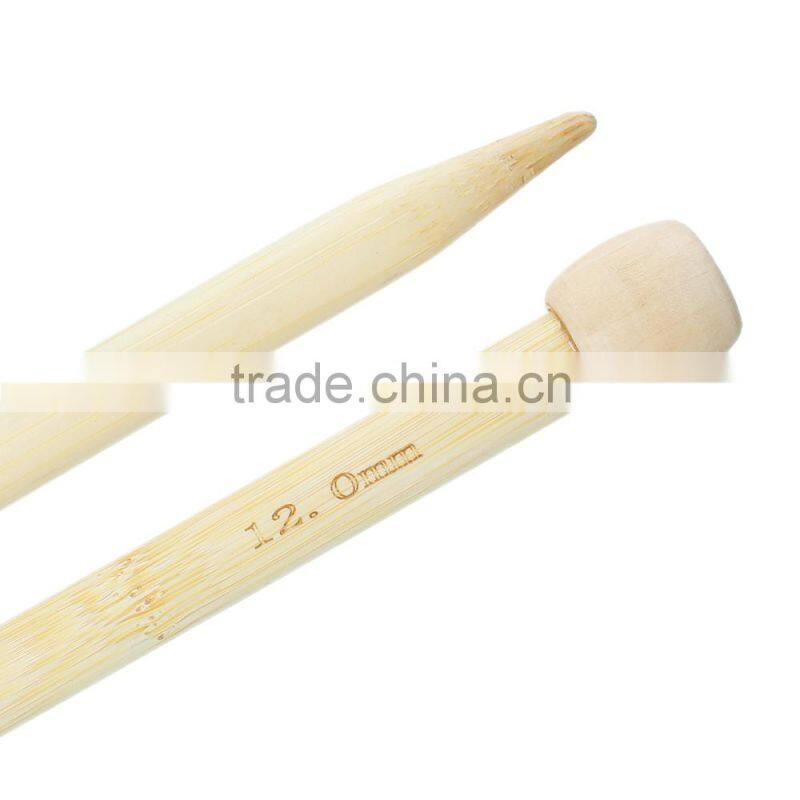 High Quality Crocheting & Knitting Natural Bamboo 12.0mm SP Double Knitting Needles