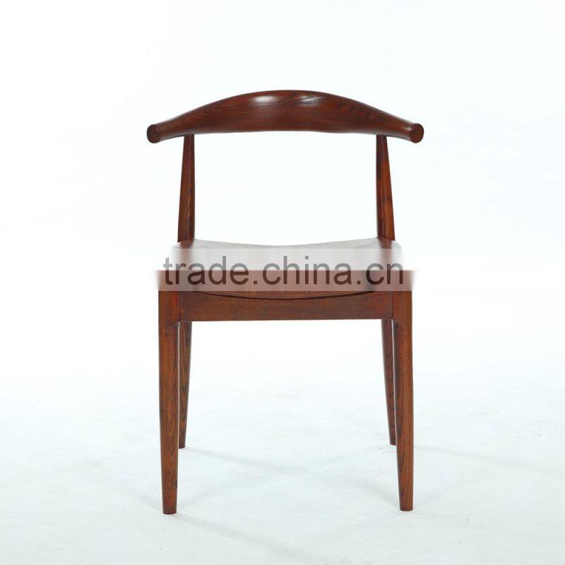 Upholstered Wood Lounge living room Elbow Chair in Walnut