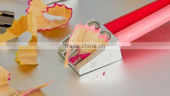 High quality double holes metal aluminium sharpener