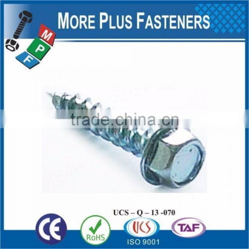 Made in Taiwan DIN 6928 Ind Hex Washer Head Tapping Screw DIN 6928