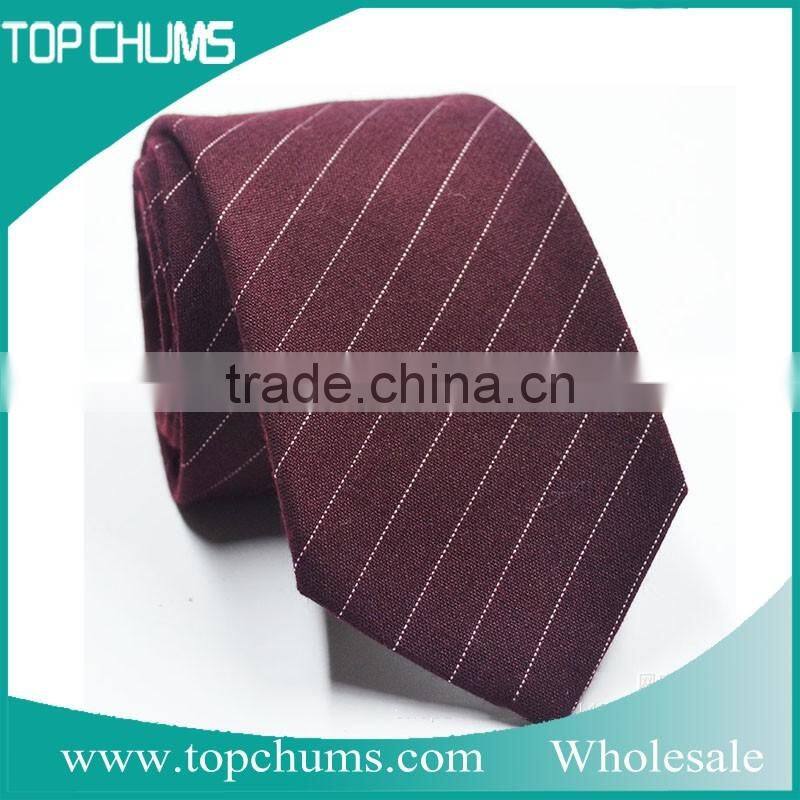 Korea style fashion Stripe printing men neck ties skinny cotton tie
