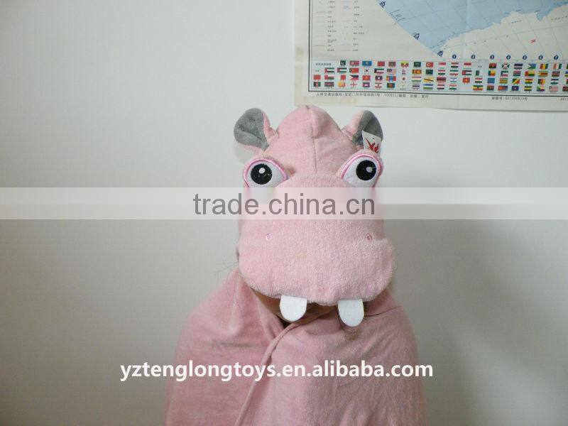 Popoluar with kids hippo head super soft plush blanket