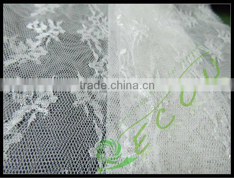 100%white 41gsm nylon lace textile