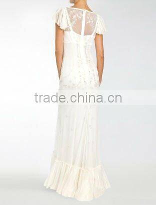 colummn /sheath luxurious sequined,beaded white evening dress/gown floor-length dress EDTT2
