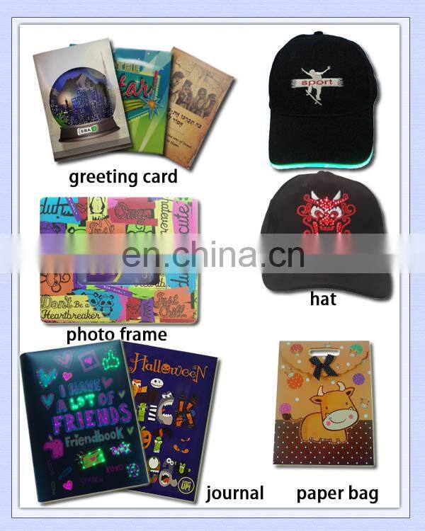 handmade custom led light colorful flashing greeting cards for gift