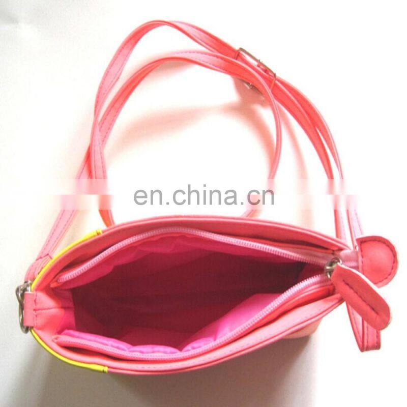 Joint Design Neon Color Girls Fashion PU Crossbody Bag