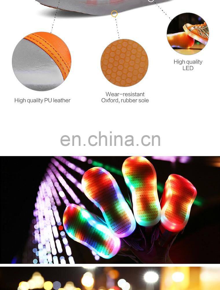 Wholesale hot Led light up kids shoes Children kids led shoes USB rechargeable LED luminous light shoes sneakers for kids