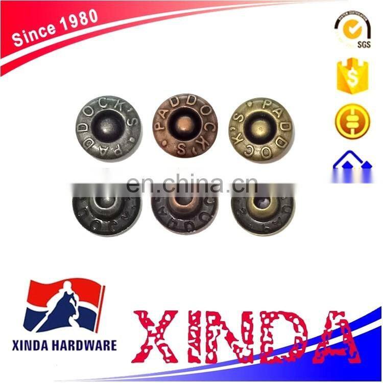Alloy rivets for garment/fitting pants customized rivets