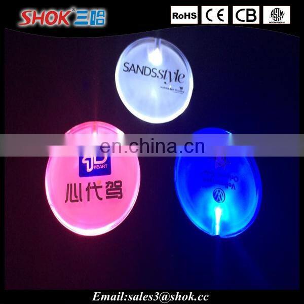 Christmas Gift Flashing Custom Button LED Badge,beautiful led badge