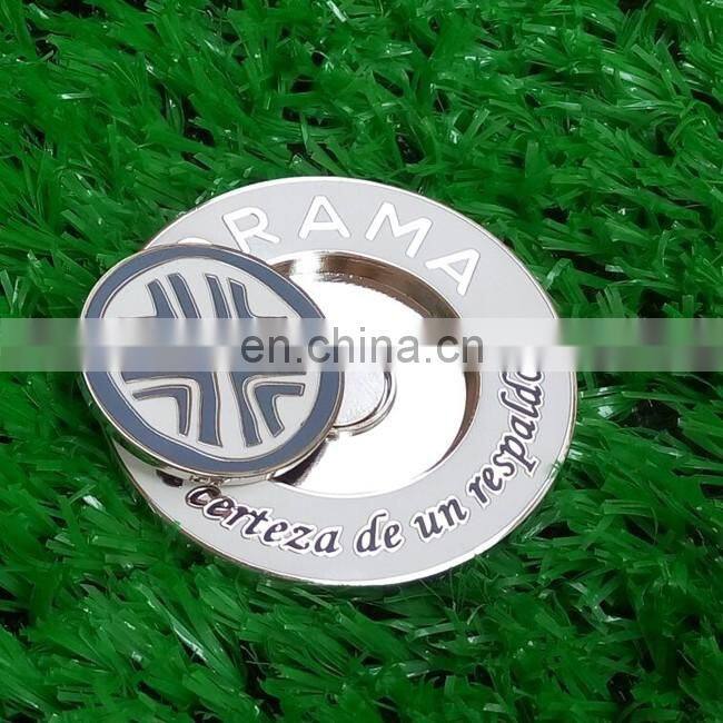 Enamel magnetic custom golf poker chip ball marker with company logo