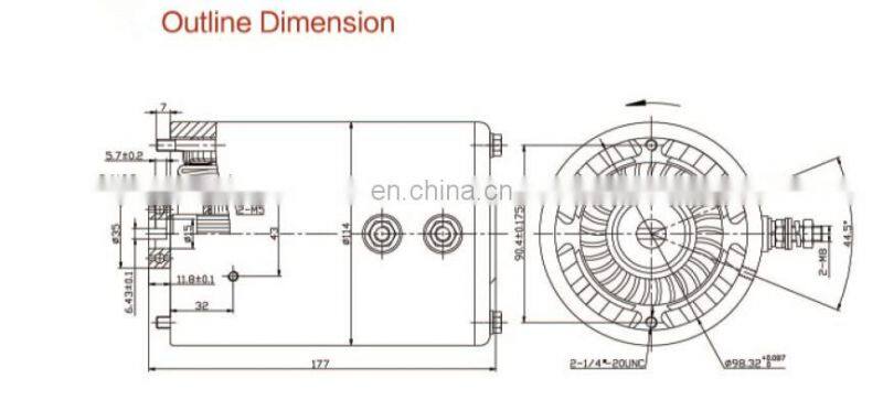 ZD293A Jinle Automobile Motor Factory 24V 2.2KW DC Motor