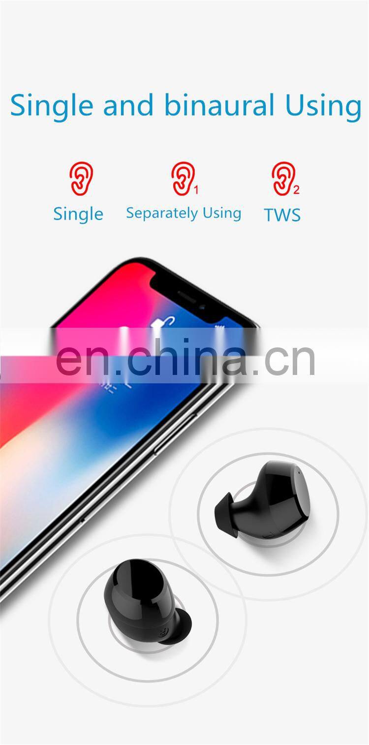 LED Power Display TWS BT Invisible Wireless Earbuds Earphone Waterproof Bluetooth Headphone with Power Bank Charging Case