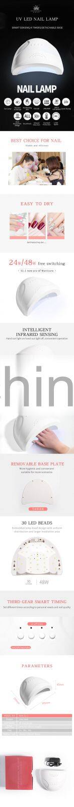 wholesales Newest Nail Lamp Double Hands 48w UV Led Nail Lamp for Gel Nail