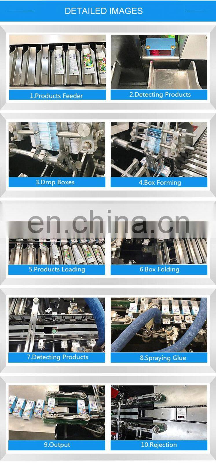 PLC Control High Speed Automatic Continuous Tablet Bottle Cartoning Machine