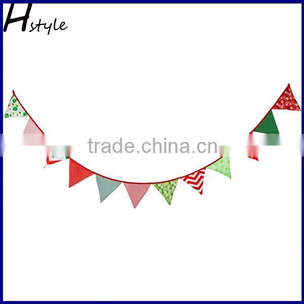 2016 Christmas Chervon Flag Bunting Home Decoration Garland PL045
