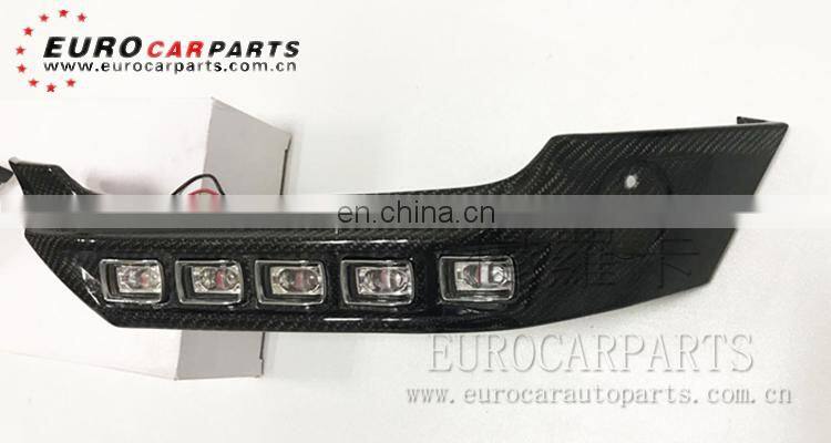 G63 front lip fit for MB G-class W463 G63 G65 ~2017year to G63 B style front lip LED carbon fiber material front side lip