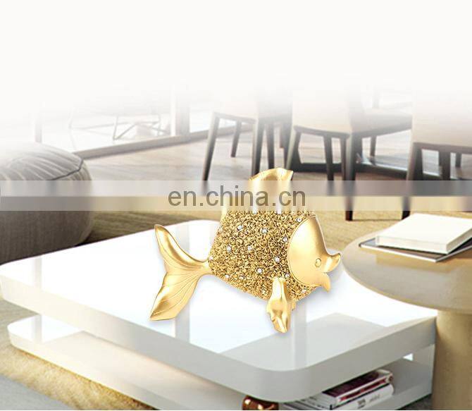 Kissing double goldfish silver fish resin or brass copper metal ornaments handicraft living room bedroom