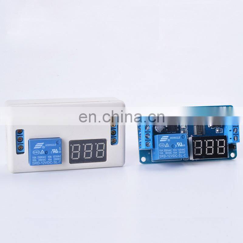 DC12V Relay Module Adjustable Trigger Time Delay Relay Module Programmable Timer Relay With Case