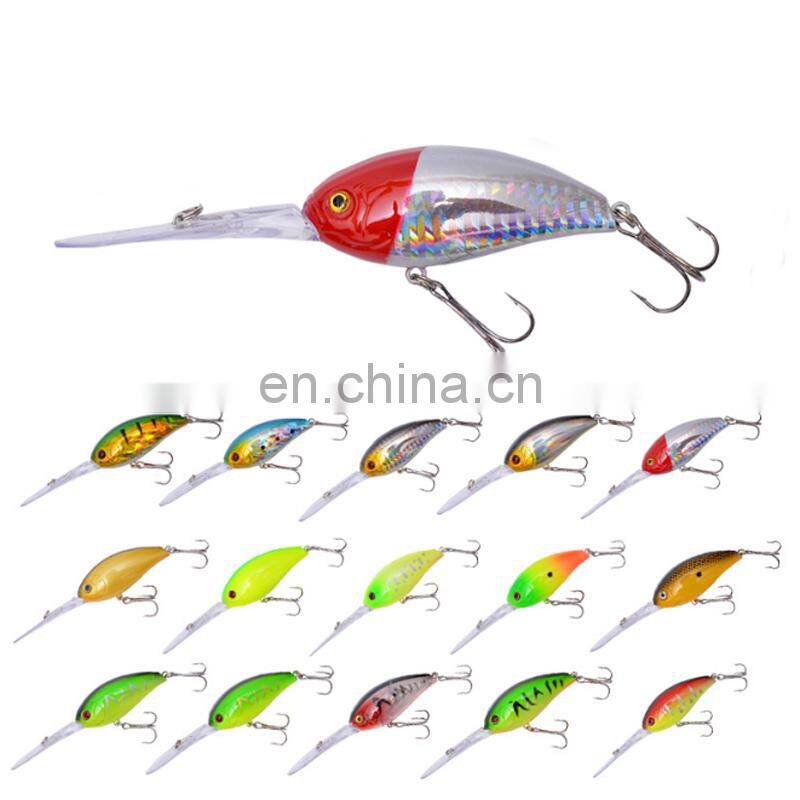 110mm 13g Wholesale High Free Samples Quality Fancy Long Lip Deep Diving Crankshad Fish Bait