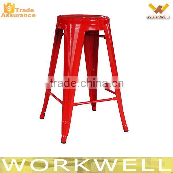 WorkWell industrial vintage round seat metal chair Kw-St11