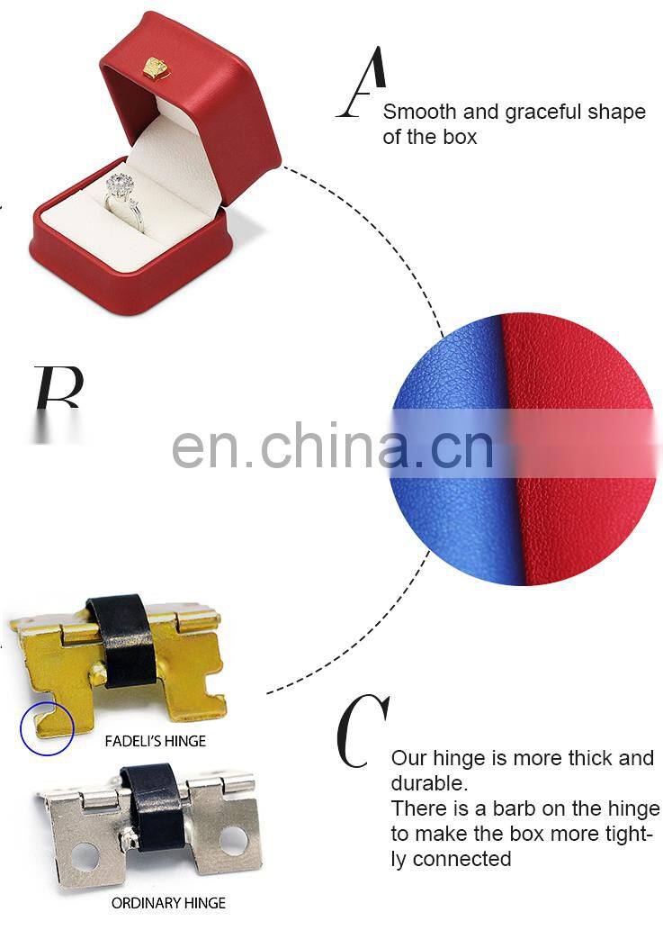 Wholesale High Quality Velvet Inside Pu Leather Jewelry Box Luxury Bangle Box