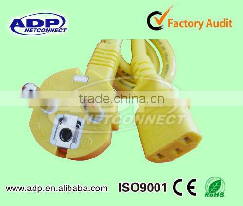 16A 250V 2 Pin Euro Power Cord