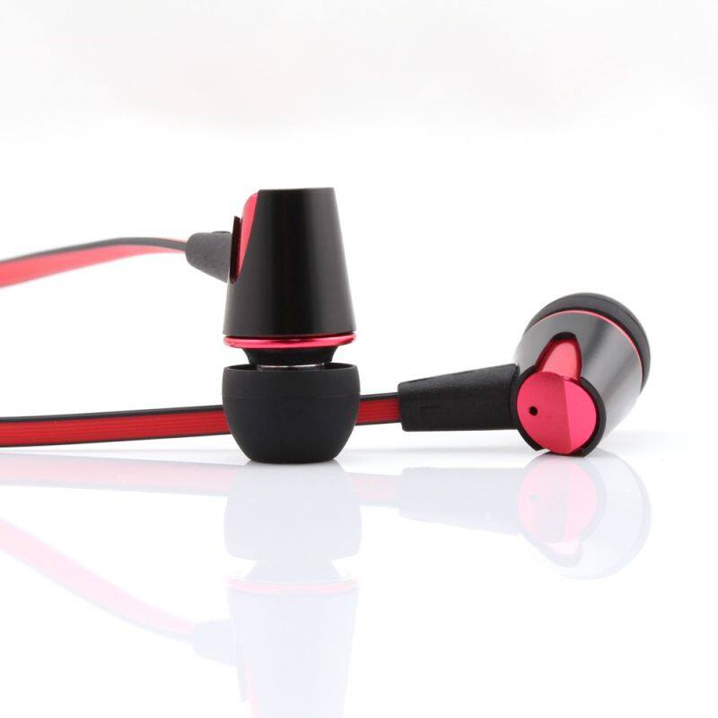 popular red rohs earbuds special flat cable earphone mobile headphone