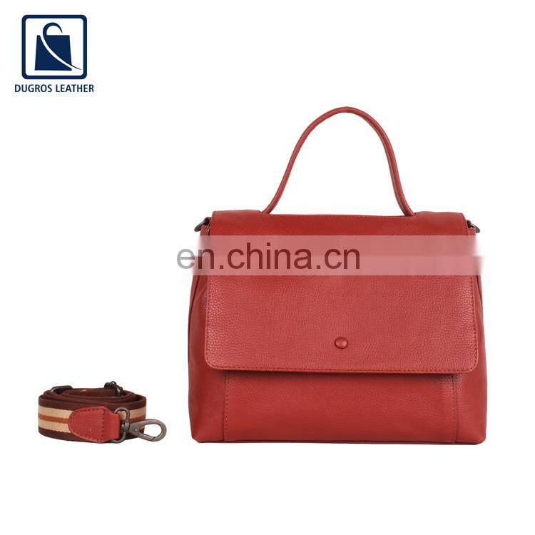 Fashion Style Chairman Lining Luxury Pattern Genuine Leather Handbag for Women