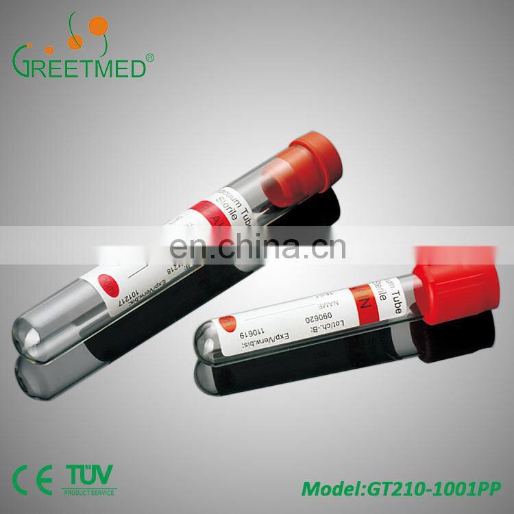Greetmed ce disposable medical edta k2 k3 non vacuum blood collection tube with edta k2/k3/2na