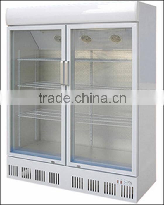 Single door/ double door transparent glass door showcase refrigerators
