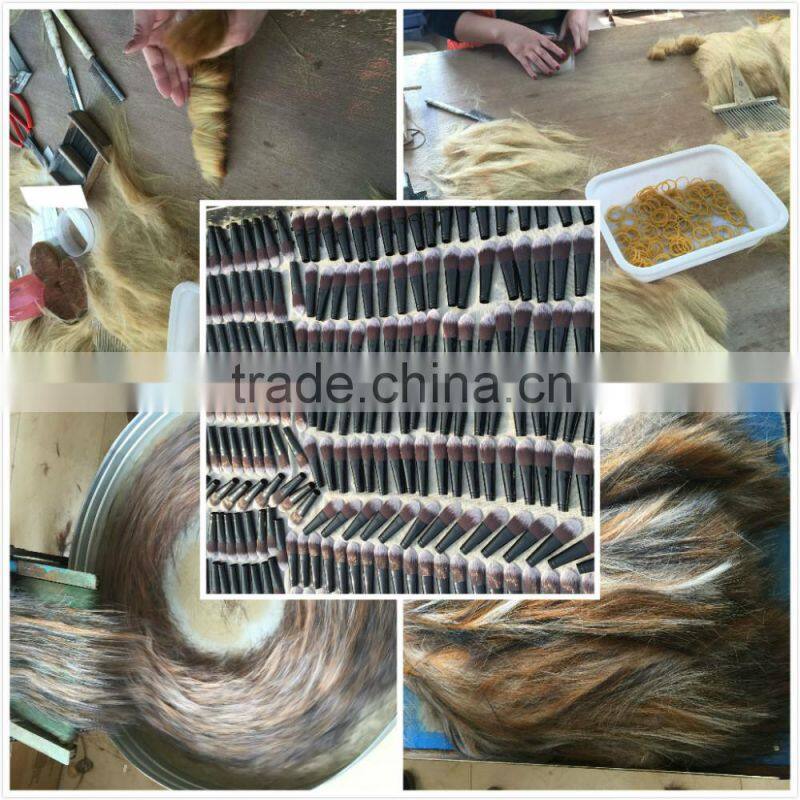 Professional silver color makeup brush set goat hair blush brush