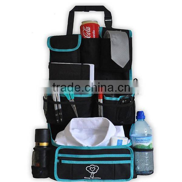 Durable Polyester Car Back Seat Organizer Deluxe Car Organizer With Custom Logo