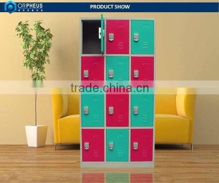 Multiple Door Double Color Steel Almirah Gym Clothing Cabinet