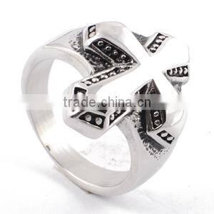 Cheap wholesale men silver stainless steel cheap biker rings