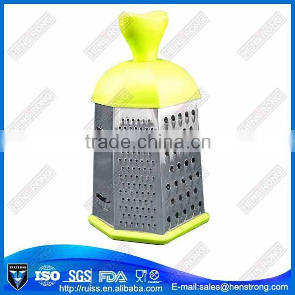 Hexagonal kitchen tools stainless steel vegetable grater with 9 inch