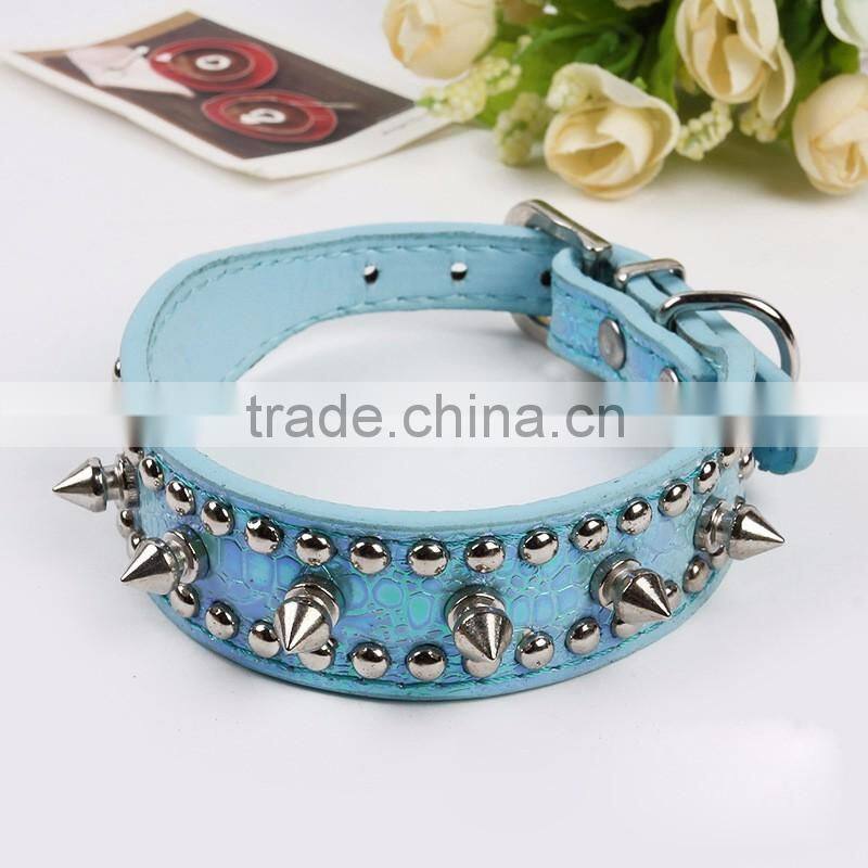 Factory direct creative new rivet collar premium pet supplies high quality leather dog collar