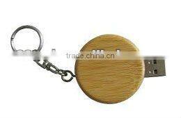 High Quality Promotion Usb Flash Disk with Wooden keyring usb flash drives
