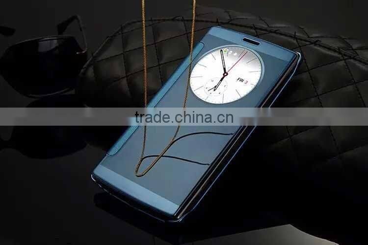 Electroplating Mirror Screen Flip Leather case for LG G5