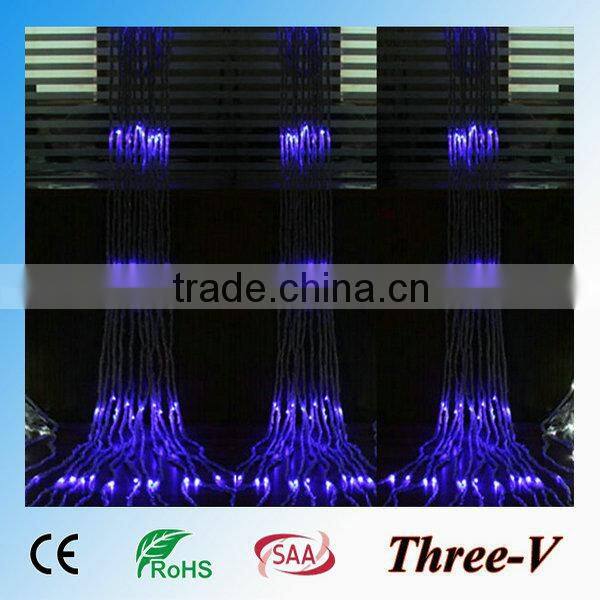 3*3M 336LEDs CE ROHS SAA approved LED Christmas curtain waterflow light outdoor LED waterfall lights 220V/110V