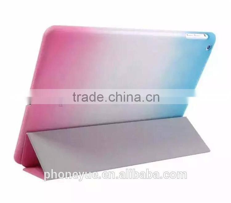 Rainbow Color Gradual Changing Wake Sleep Smart Tablet Case for iPad Mini