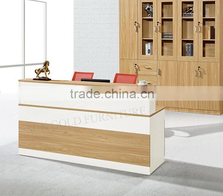 Black front reception table restaurant reception desk furniture (SZ-RTB024)