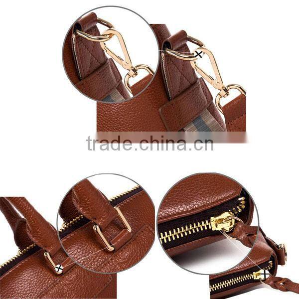 Office stylish brended name leather messenger bag for men