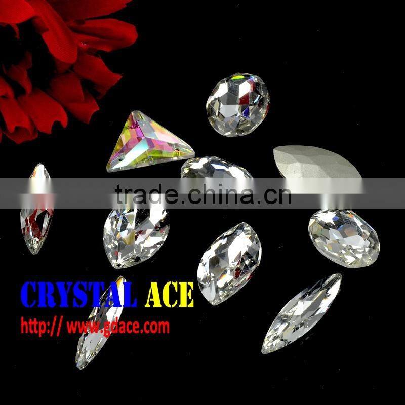 Wholesale water drop sew on crystal stones and tear drop glass rhinestones for wedding dress